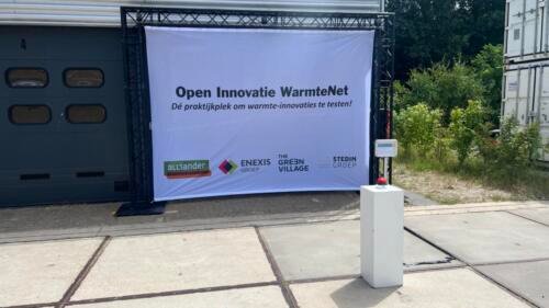 witte kolom mety rode drukknop