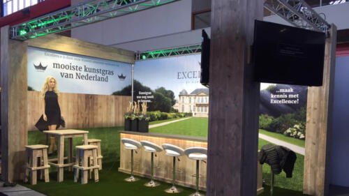 Beurs standbouw | Expo stand | verhuur | Display's | Hout op truss  Banner